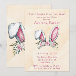 Een konijn is onderweg! Baby shower welkomstbord Kaart