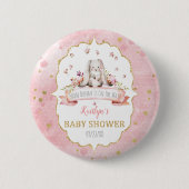 Een konijn is onderweg! paasweekend Baby shower Ronde Button 5,7 Cm (Voorkant)