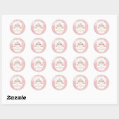 Een konijn is onderweg! paasweekend Baby shower Ronde Sticker (Vel)