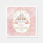 Een konijn is onderweg! paasweekend Baby shower Servet (Voorkant)