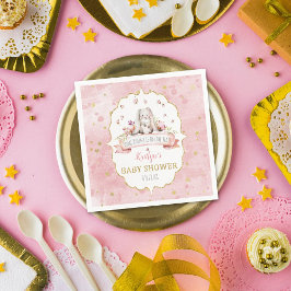 Een konijn is onderweg! paasweekend Baby shower Servet