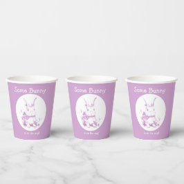Een konijn komt Baby shower Papieren Bekers
