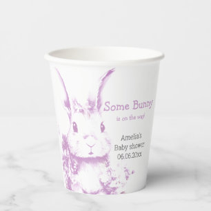 Een konijn komt Baby shower Papieren Bekers
