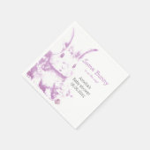 Een konijn komt Baby shower Servet (Hoek)