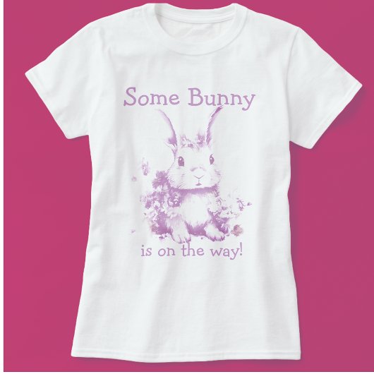 Een konijn komt Baby shower T-shirt