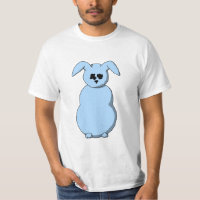 Een konijn sneeuw, Cartoon in Bleek blauw.
