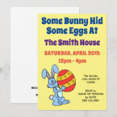 Een konijn verstopte eieren paaseierjacht kaart (Voorkant / Achterkant)