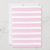 Een konijn werd de eerste verjaardag van een roze  bedankkaart (Achterkant)