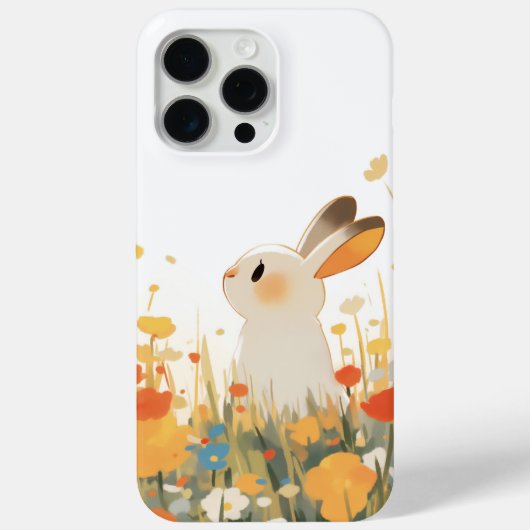 Een Konijn Wild Bloemenveld Case-Mate iPhone Case (Achterkant)