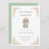 Een Konijn wordt Eén Verjaardagsuitnodiging Kaart (Voorkant / Achterkant)