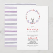 Een konijn wordt er een, lente verjaardag kaart (Voorkant / Achterkant)