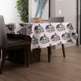 Een konijnenfamilie -  illustratie tafelkleed