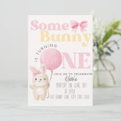 Een konijnenverjaardag kaart (Staand voorkant)