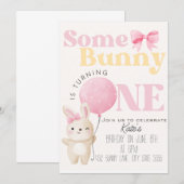 Een konijnenverjaardag kaart (Voorkant / Achterkant)