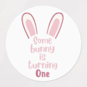 Een konijntje draait een-lijm stickers (Design 2)