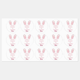 Een konijntje draait een-lijm stickers