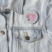 Een konijntje houdt van je! ronde button 5,7 cm (In situ)