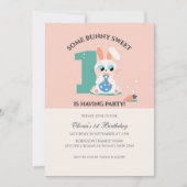 Een konijntje lieve konijn verjaardagsuitnodiging kaart (Voorkant)