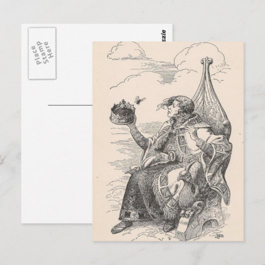 Een koning briefkaart (Voorkant / Achterkant)