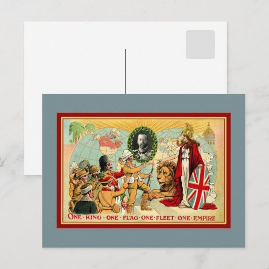 Eén koning, één vlag, één vloot, één imperium briefkaart (Voorkant / Achterkant)