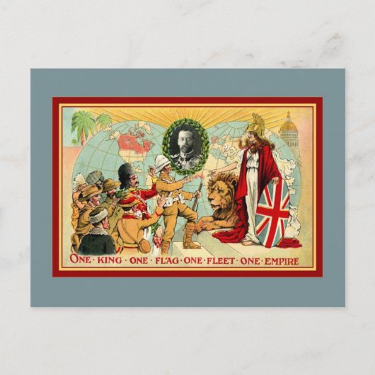 Eén koning, één vlag, één vloot, één imperium briefkaart (Voorkant)