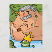 Een koning en een kikker briefkaart (Voorkant)