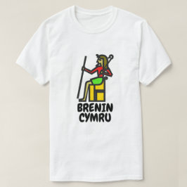 Een koning en Welsh tekstbrenger in cymru T-shirt