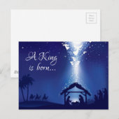 Een koning is geboren. briefkaart (Voorkant / Achterkant)