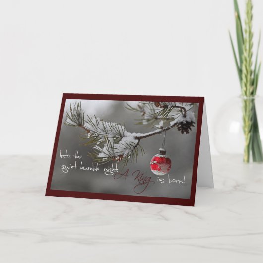 Een koning is Geboren Feestdagen Kaart (Voorkant)