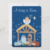 Een koning is geboren feestdagenkaart (Voorkant)