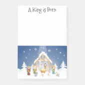 Een koning is geboren kerstfeest. post-it® notes (Voorkant)