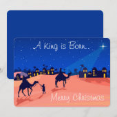 Een koning is geboren kerstkaart (Voorkant / Achterkant)