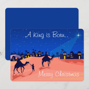 Een koning is geboren Kerstkaart