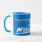 Een Koning Is Geboren - Kerststal Beker  Mok (Links)