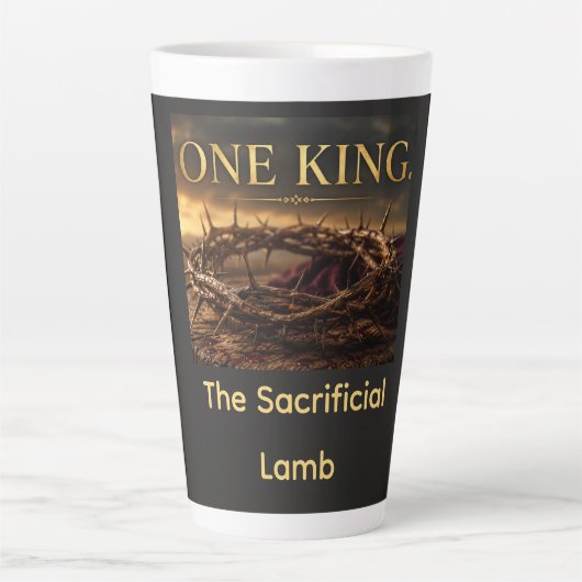 Eén Koning Latte Mok (Voorkant)