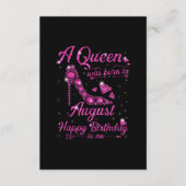 Een koningin geboren in augustus 2010 Gift Women Informatiekaartje (Voorkant)