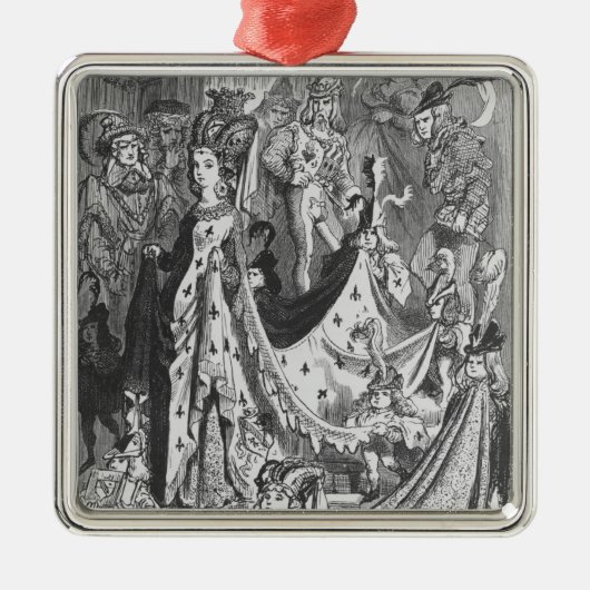 Een koningin metalen ornament (Voorkant)