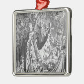 Een koningin metalen ornament (Links)