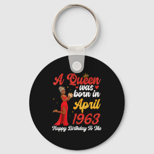 Een koningin werd geboren in april 1963 gefelicite sleutelhanger