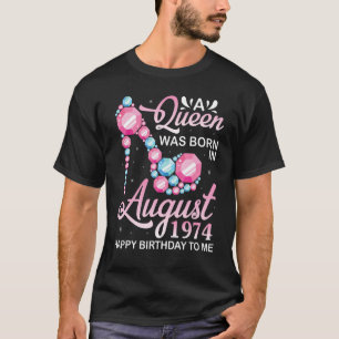Een koningin werd geboren in augustus 1974 met een t-shirt