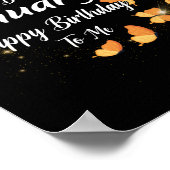 Een koningin werd geboren in januari... een gelukk poster (Hoek)