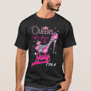 Een koningin werd geboren in juli 1964 Happy 58th T-shirt