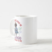 Een koningin werd geboren in juni 1960. koffiemok (Voorkant links)