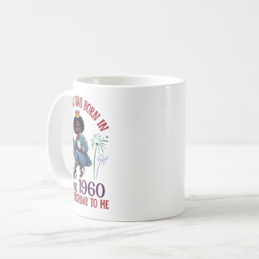 Een koningin werd geboren in juni 1960. koffiemok (Voorkant links)