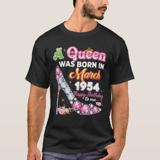 Een koningin werd geboren in maart 1954, 68e verja t-shirt