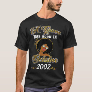 Een koningin werd geboren in oktober 2002 19e verj t-shirt