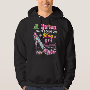 Een koningin werd geboren op 9 mei Gelukkige Verja Hoodie