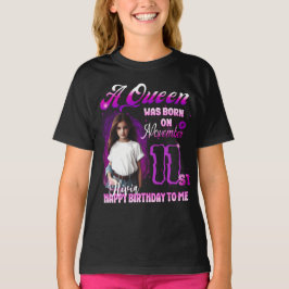 Een koningin werd geboren op November Birthday Gir T-shirt