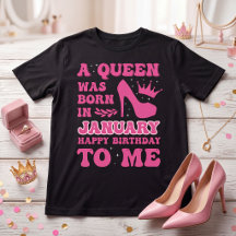 Een Koningin Werd in Januari Pink Verjaardagsmeisj