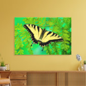 Een Koningsvlinder Landend Canvas Afdruk (Insitu (Woonkamer))